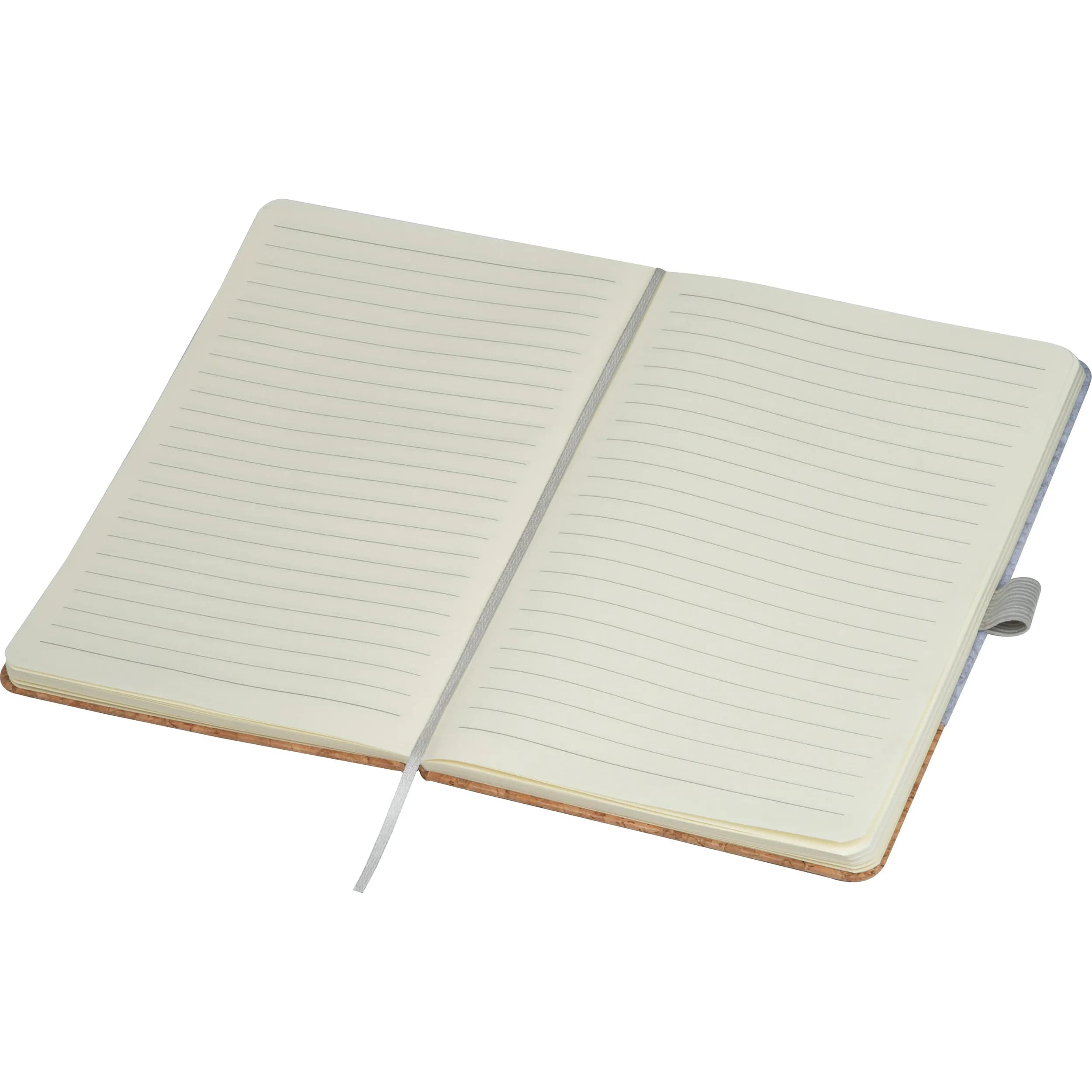 A5 Notizbuch mit Cover aus Kork und Filz TERESA - grau
