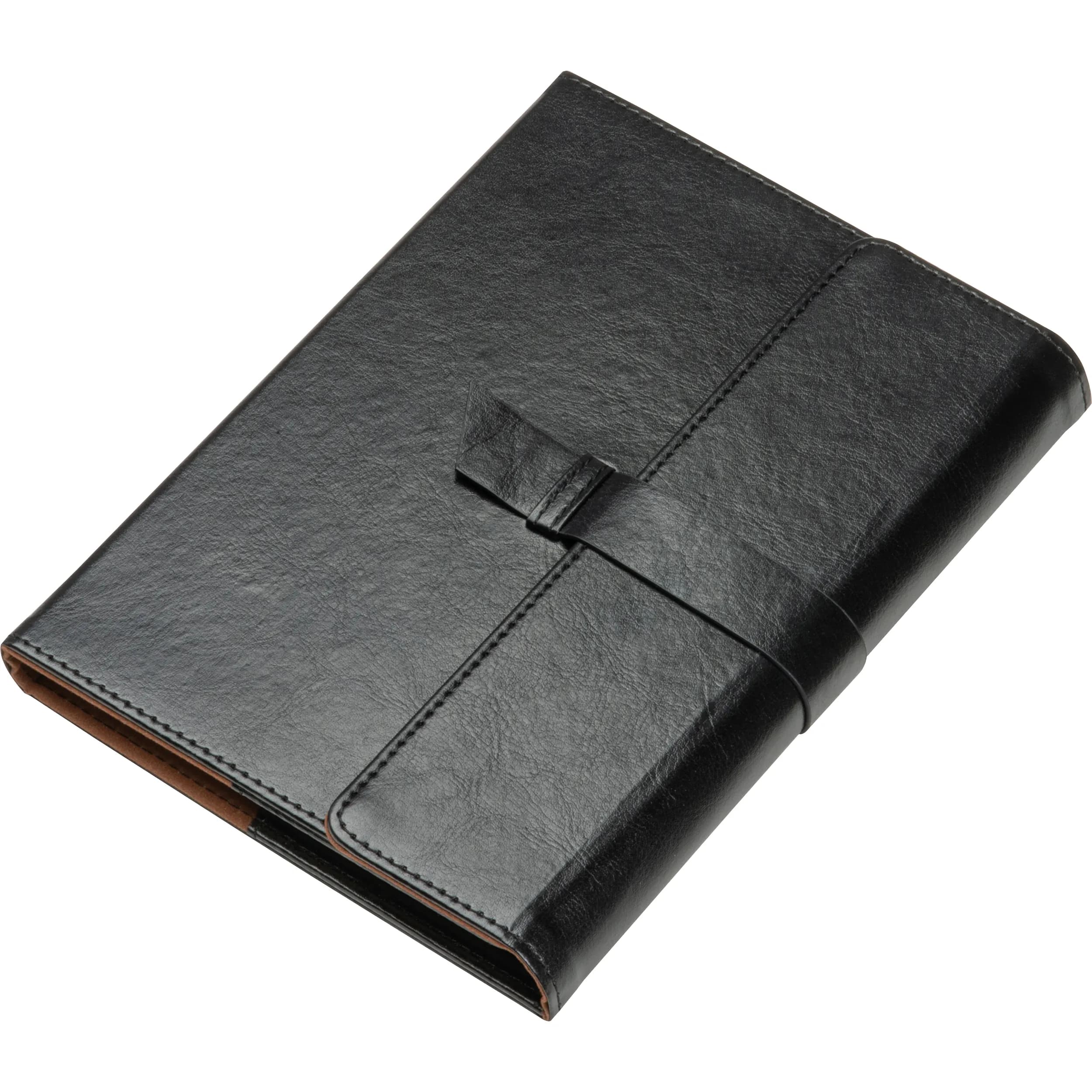 CrisMa Kunstleder Notizbuch A5 mit linierten Seiten EDNA - schwarz