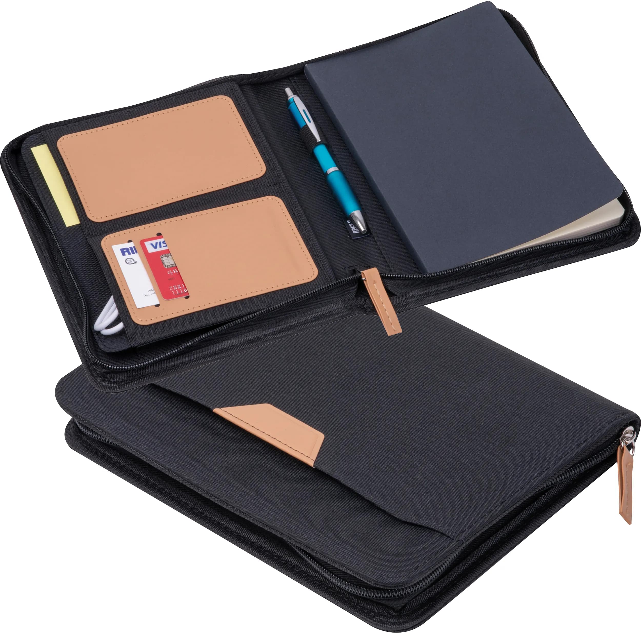 A5 Schreibmappe aus recyceltem PET SHANNON - schwarz