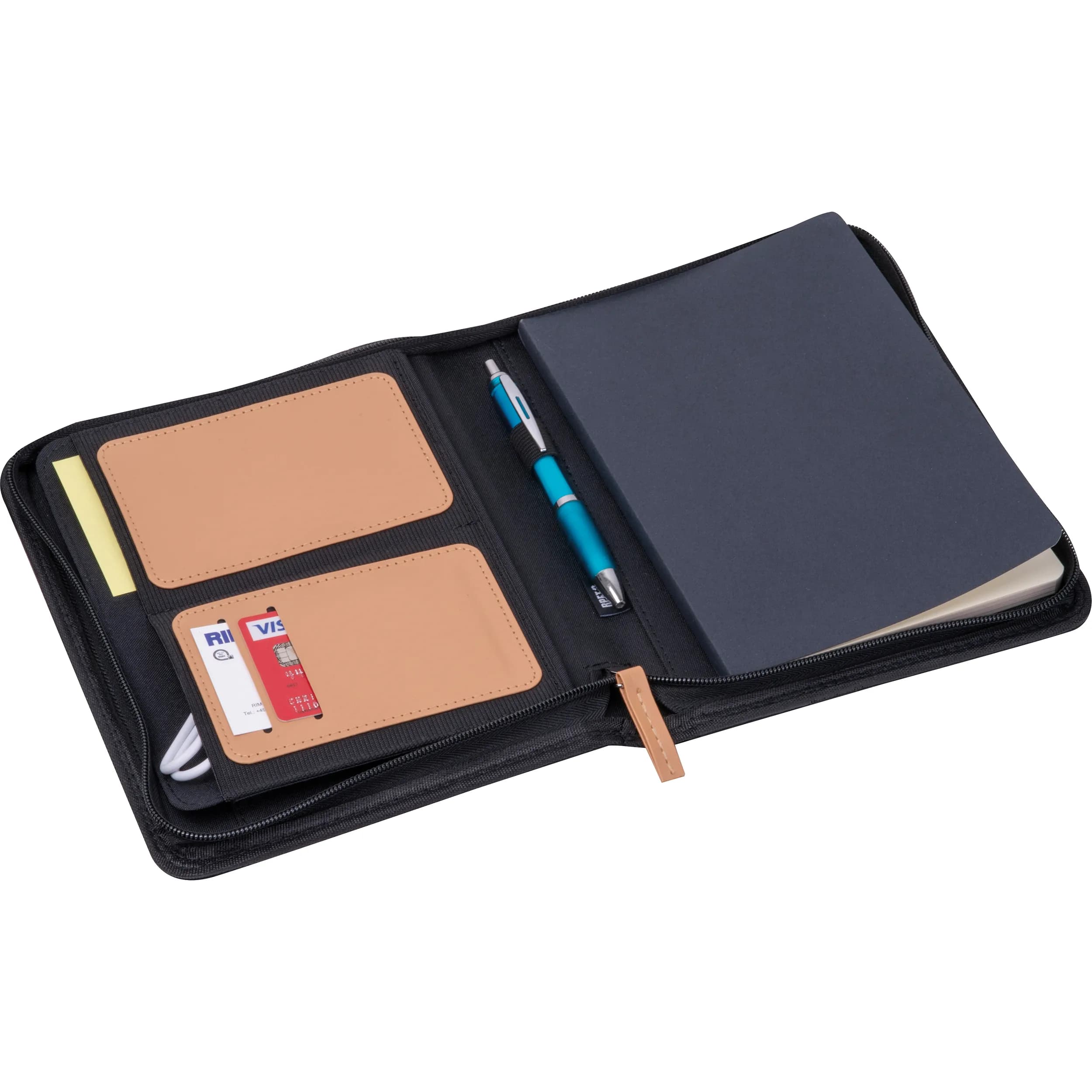 A5 Schreibmappe aus recyceltem PET SHANNON - schwarz