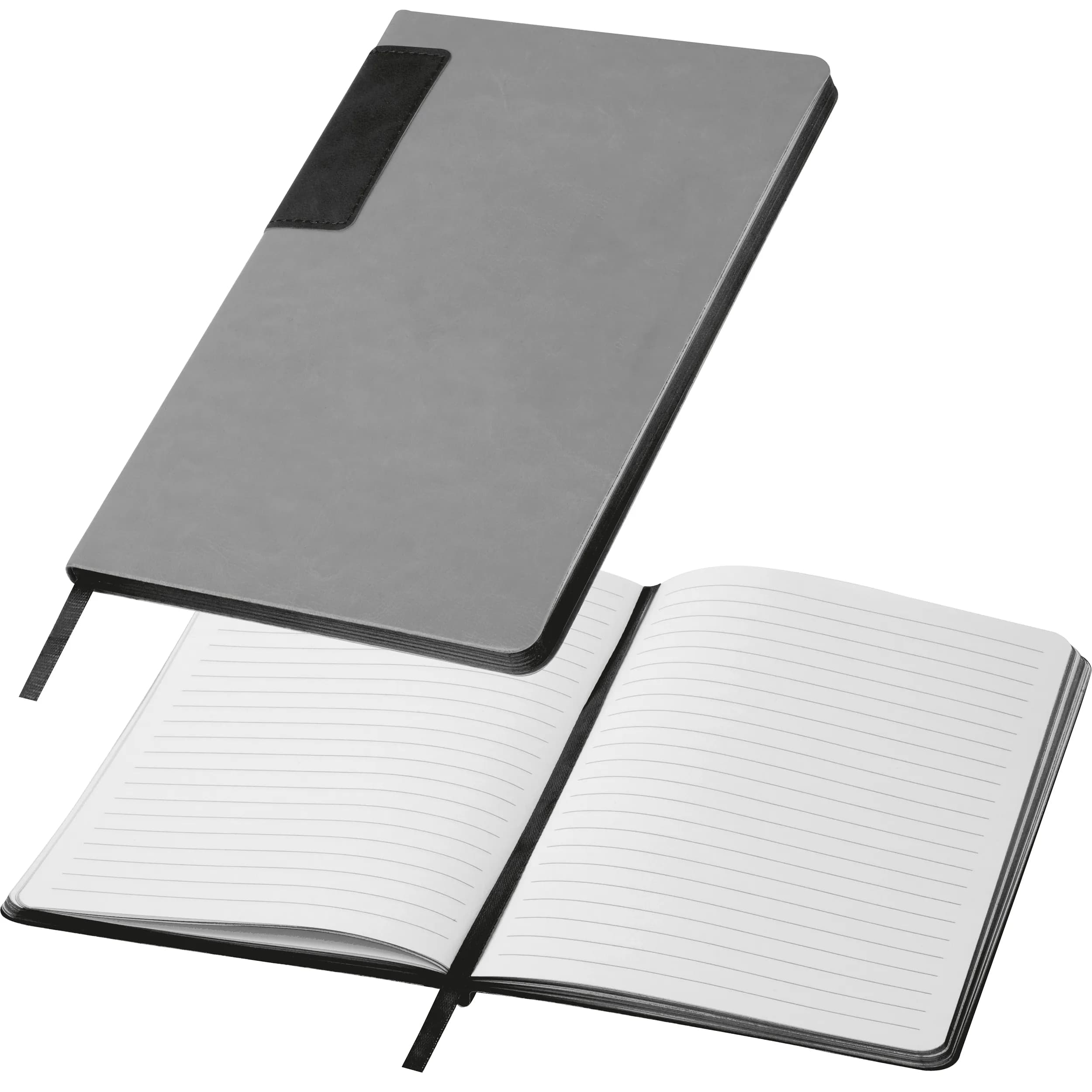 A5 Notizbuch mit farbigem Schnitt EVAN - schwarz