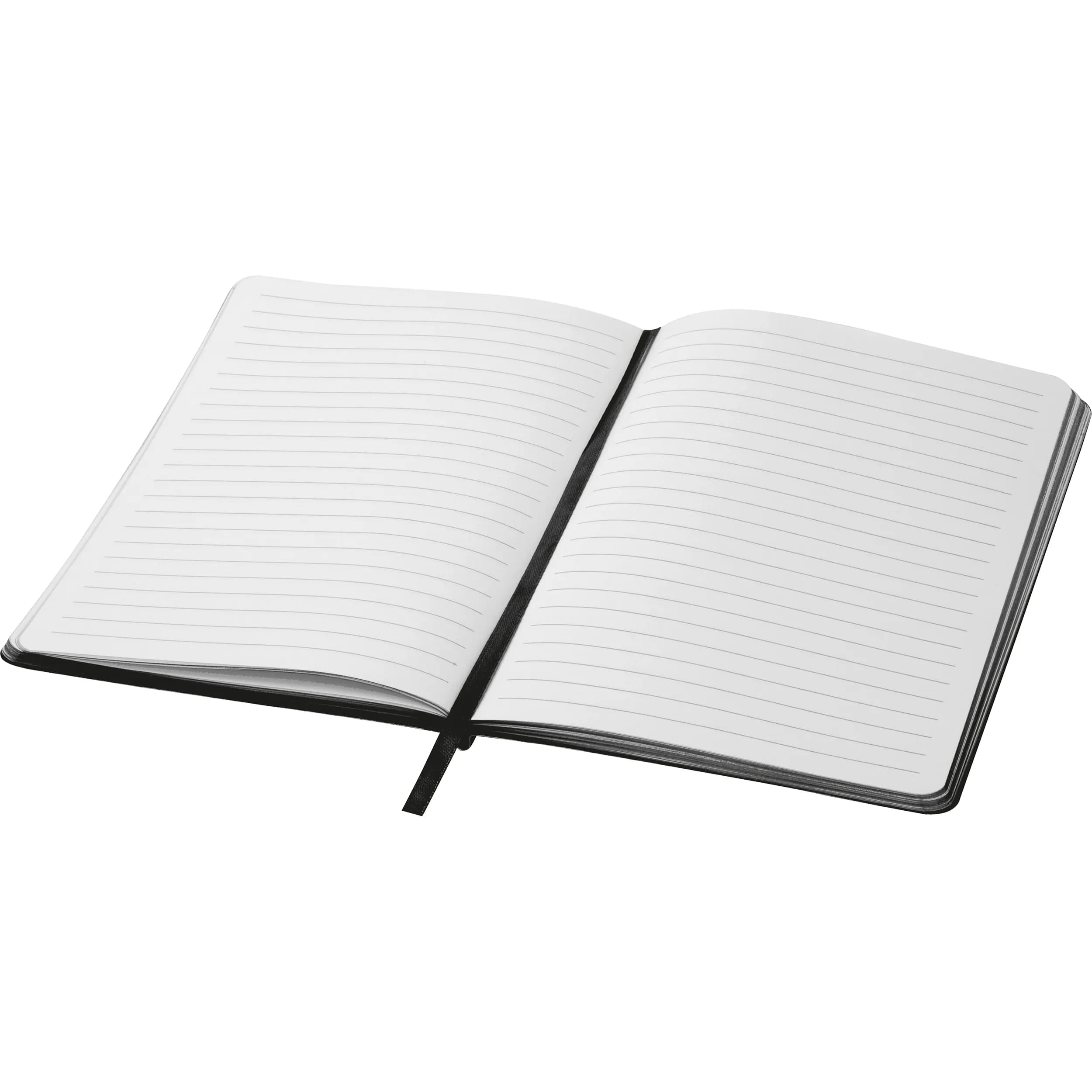 A5 Notizbuch mit farbigem Schnitt EVAN - schwarz