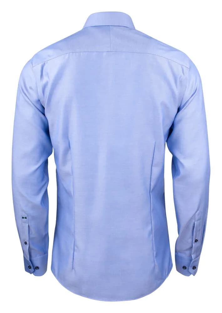 GB01 Twill Hemd Regular Fit Herren - Mittelblau