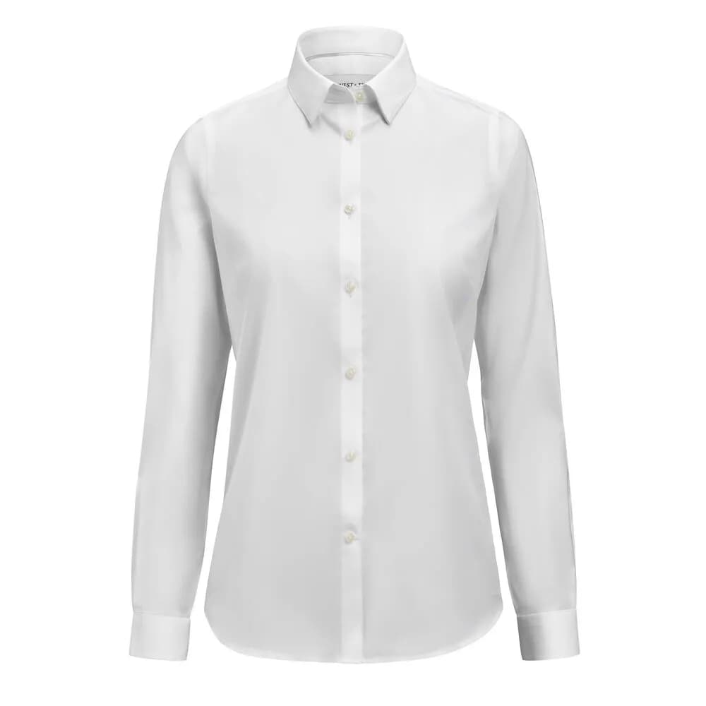 GB02 Twill Stretch Hemd Contemporary Fit Damen - Weiß