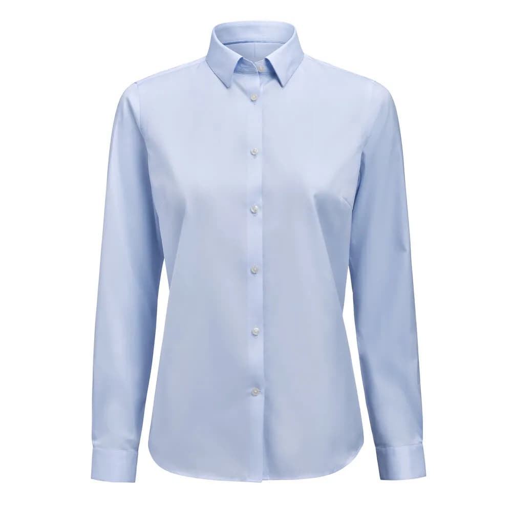 GB02 Twill Stretch  Hemd Contemporary Fit Damen - Himmelblau