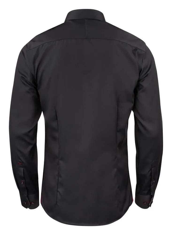 RB20 Twill Hemd Regular Fit Herren - Schwarz/Rot