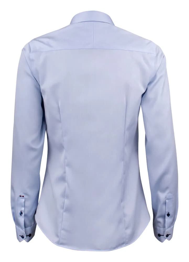 RB20 Twill Damen Blusen - Hellblau/Marine