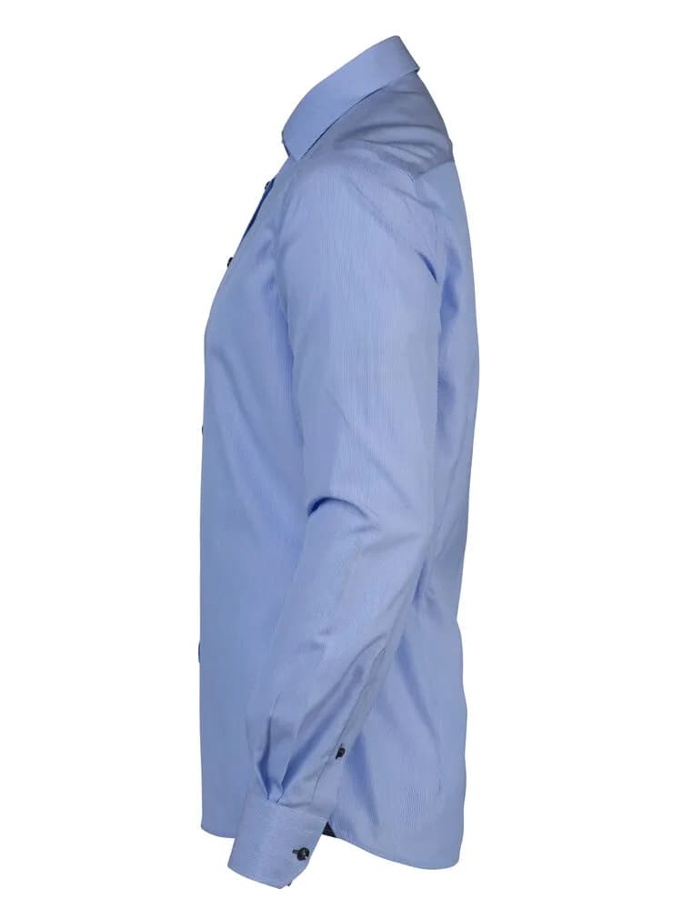 Red Bow 24  Hemd Regular Fit Herren - Mittelblau Streifen