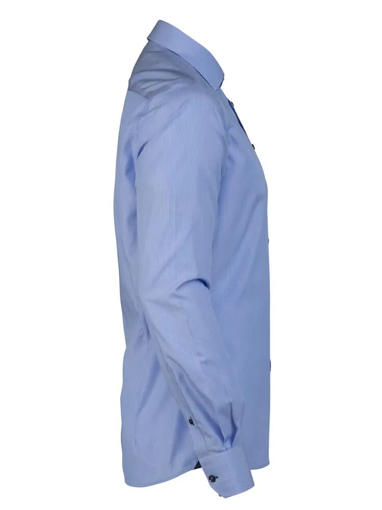 Red Bow 24  Hemd Regular Fit Herren - Mittelblau Streifen