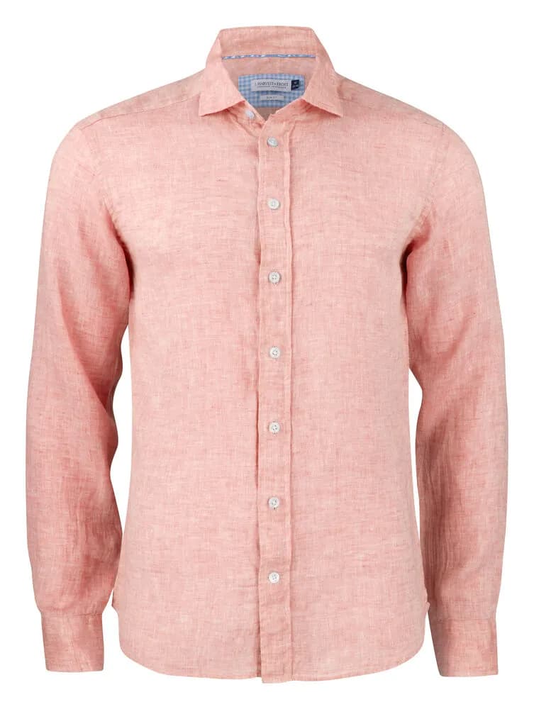 IB33 Linen Hemd Regular Fit Herren - Orange