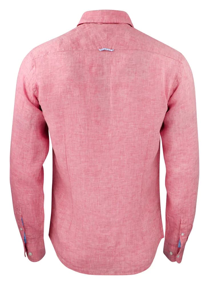 IB33 Linen Hemd Regular Fit Herren - Rot