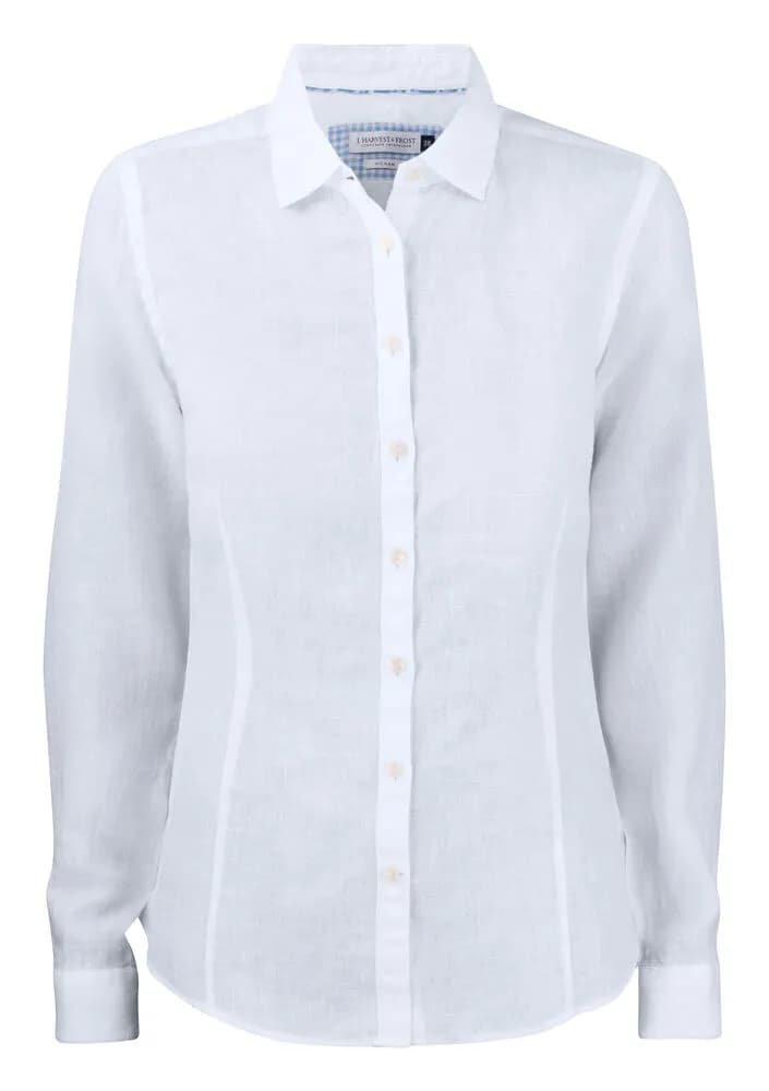 IB33 Linen Damen Blusen - Weiß