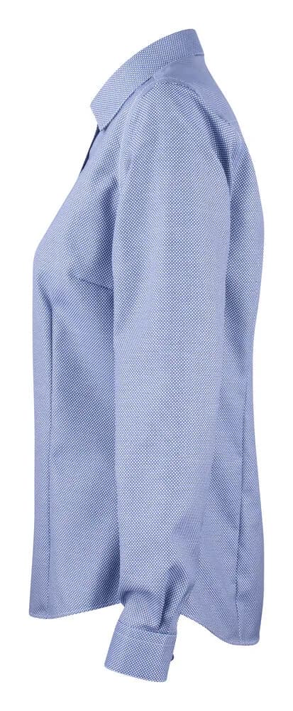 PB48 Jacquard Damen Blusen - Blau Muster