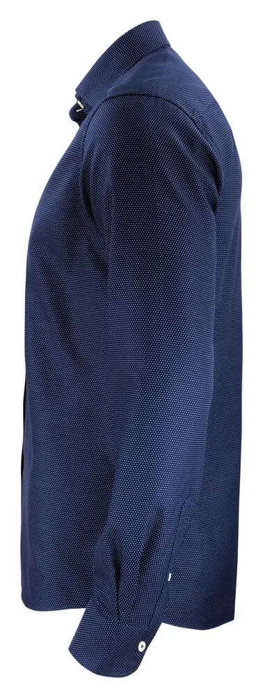 PB49 Jacquard Hemd Regular Fit Herren - Marine/Weiß Punkten