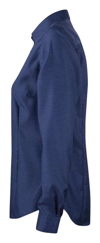 PB49 Jacquard Damen Blusen - Marine/Weiß Punkten