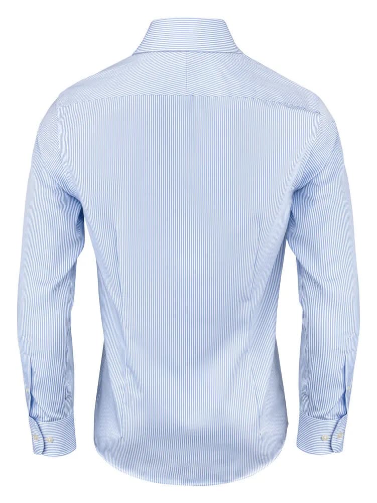 YB50 Twill Hemd Regular Fit Herren - Himmelblau/Gestreift