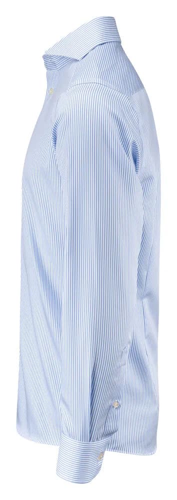 YB50 Twill Hemd Regular Fit Herren - Himmelblau/Gestreift