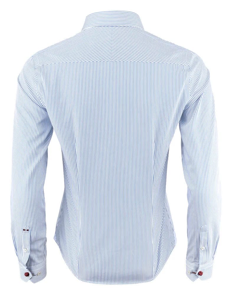 YB50 Twill Woman - Himmelblau/Gestreift