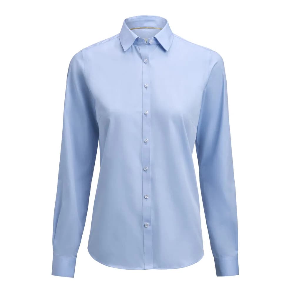 YB50 Twill Bluse Contemporary Fit Femmes - Hellblau