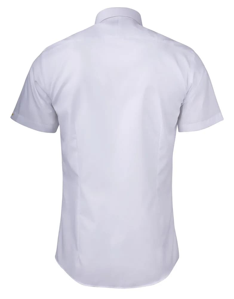 YB50 Twill S/S Hemd Slim Fit Herren - Weiß