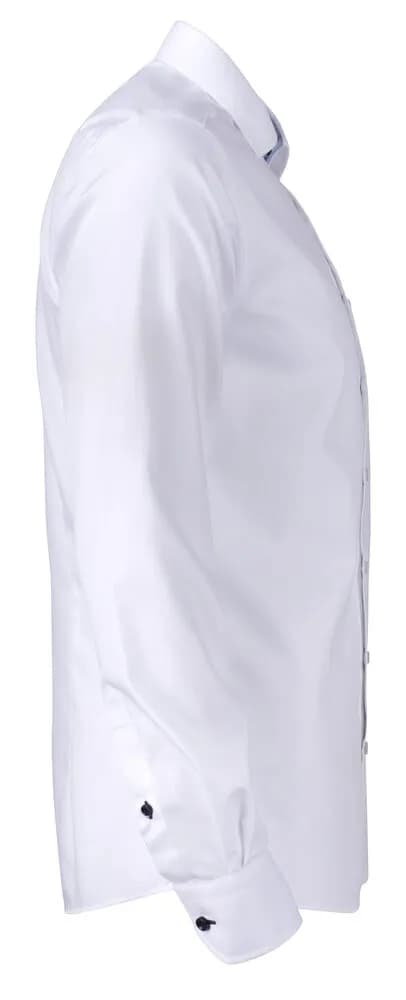 YB51 Twill Hemd Slim Fit Herren - Weiß/Hellblau