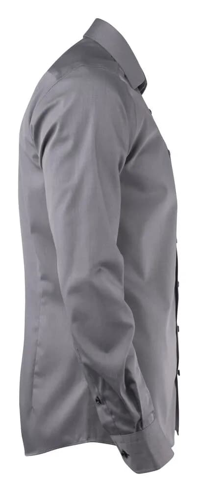 YB51 Twill Regular Hemd Regular Fit Herren - Grau/Schwarz