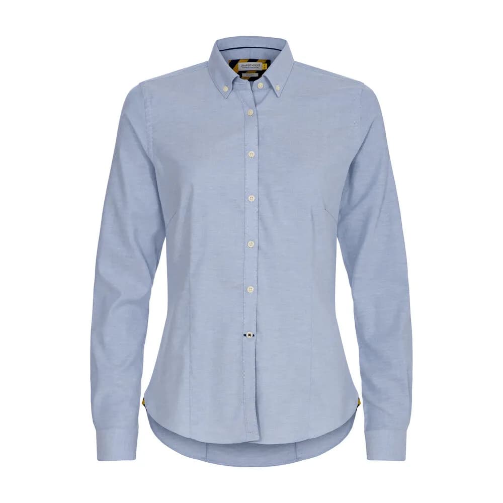 YB54 Oxford Damen Blusen - Himmelblau