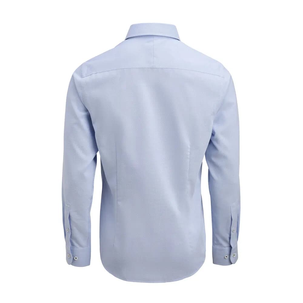 YB55 Jacquard Hemd Regular Fit Herren - Himmelblau