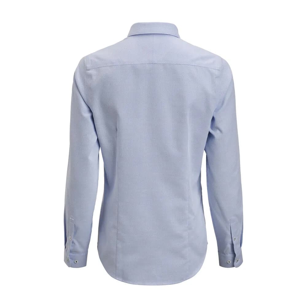 YB55 Jacquard Contemporary Fit Damen Blusen - Himmelblau