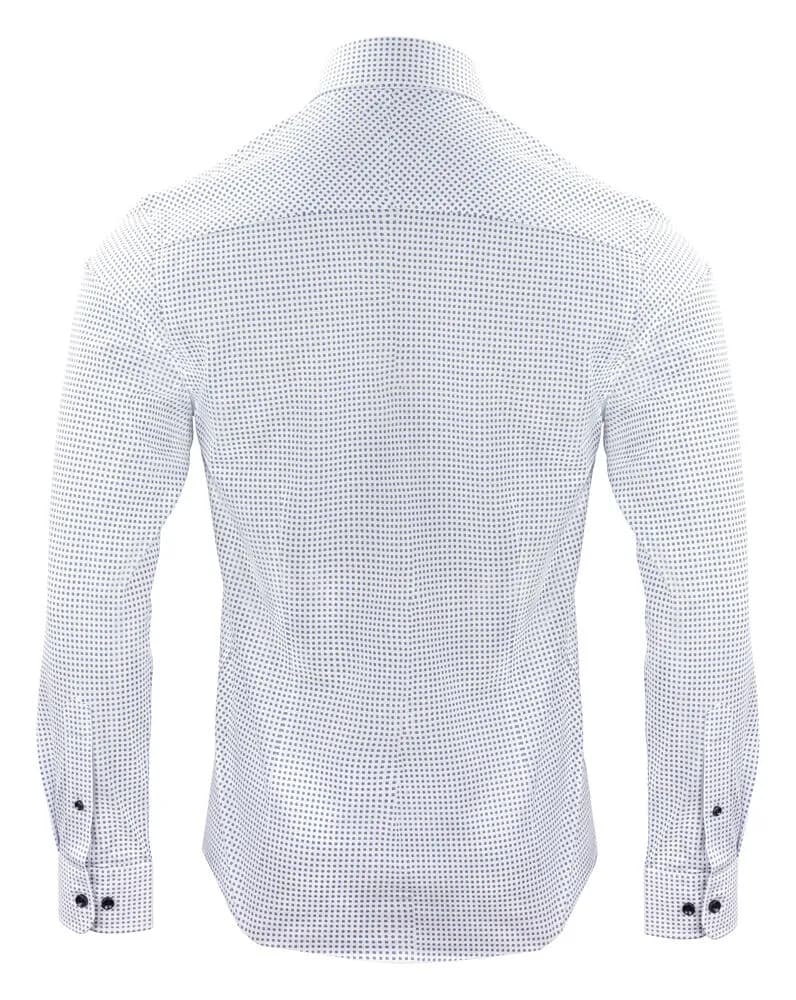 IB131 Pique Knit Hemd Slim Fit Herren - Hellblau Muster