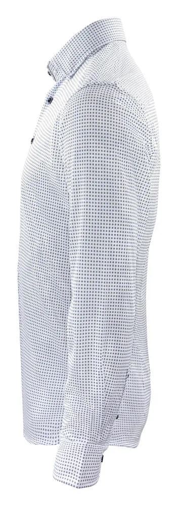 IB131 Pique Knit Hemd Slim Fit Herren - Hellblau Muster