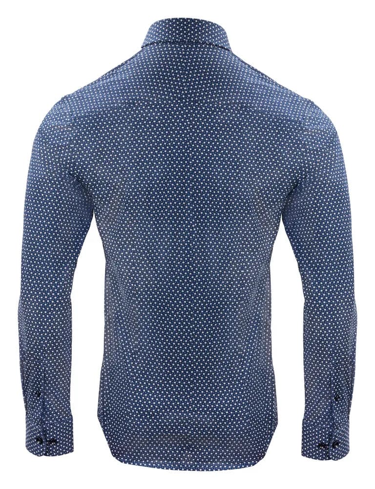 IB131 Pique Knit Hemd Regular Fit Herren - Marine Muster
