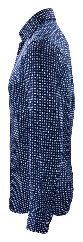 IB131 Pique Knit Hemd Regular Fit Herren - Blau Muster