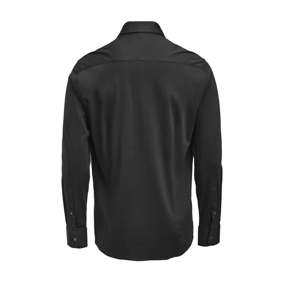IB132 Interlock Knit Hemd Slim Fit Herren - Schwarz