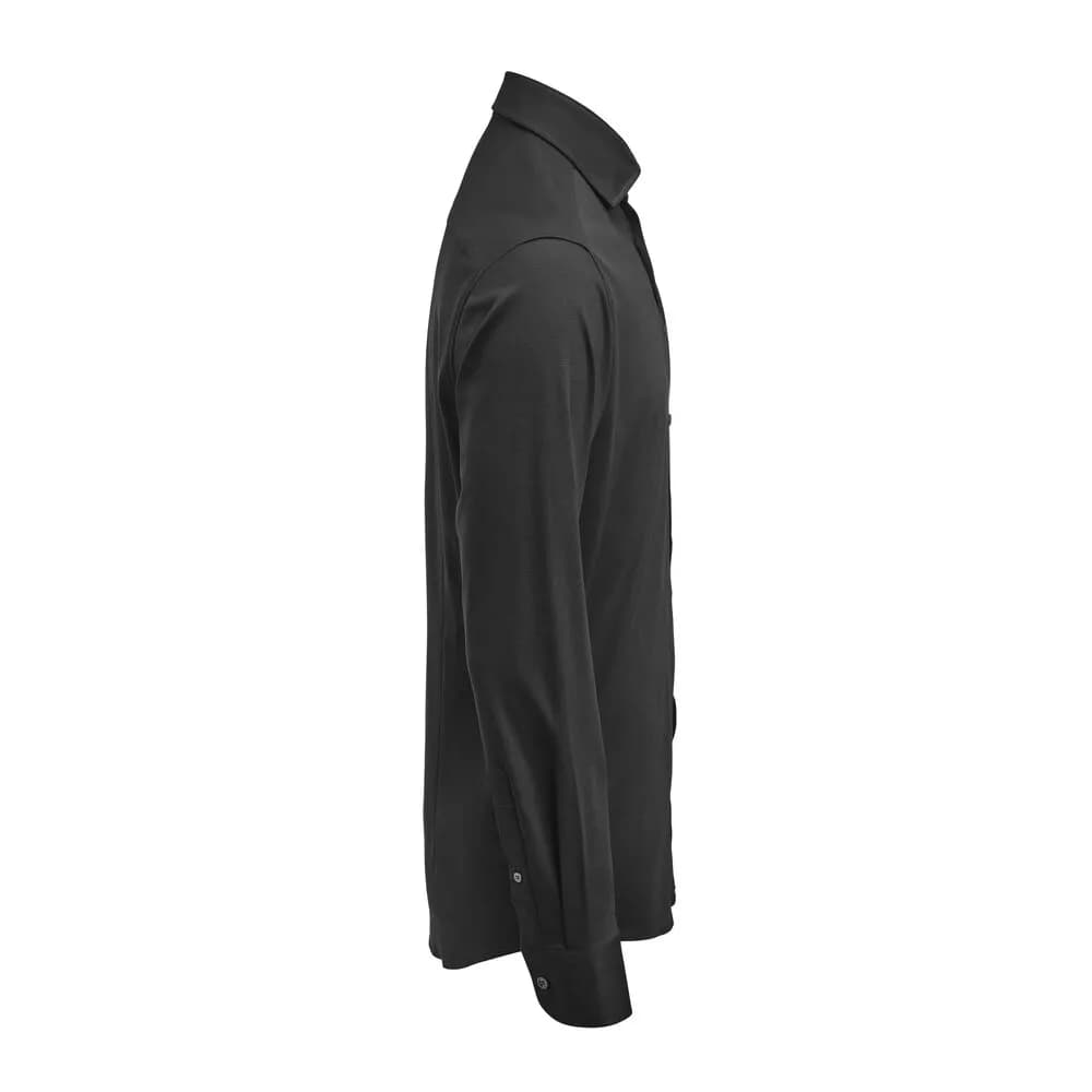 IB132 Interlock Knit Hemd Slim Fit Herren - Schwarz