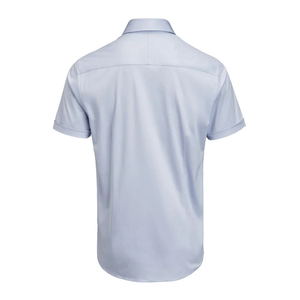 IB132 Interlock Knit S/S Hemd Slim Fit Herren - Hellblau