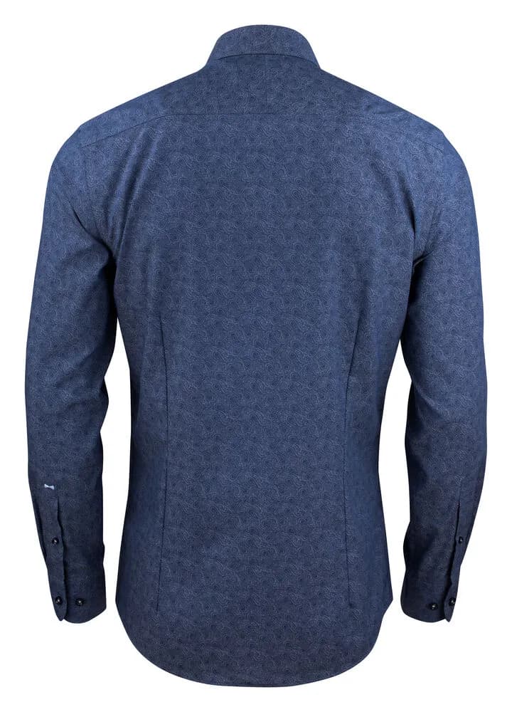 PB143 Twill Hemd Regular Fit Herren - Indigo Paisley