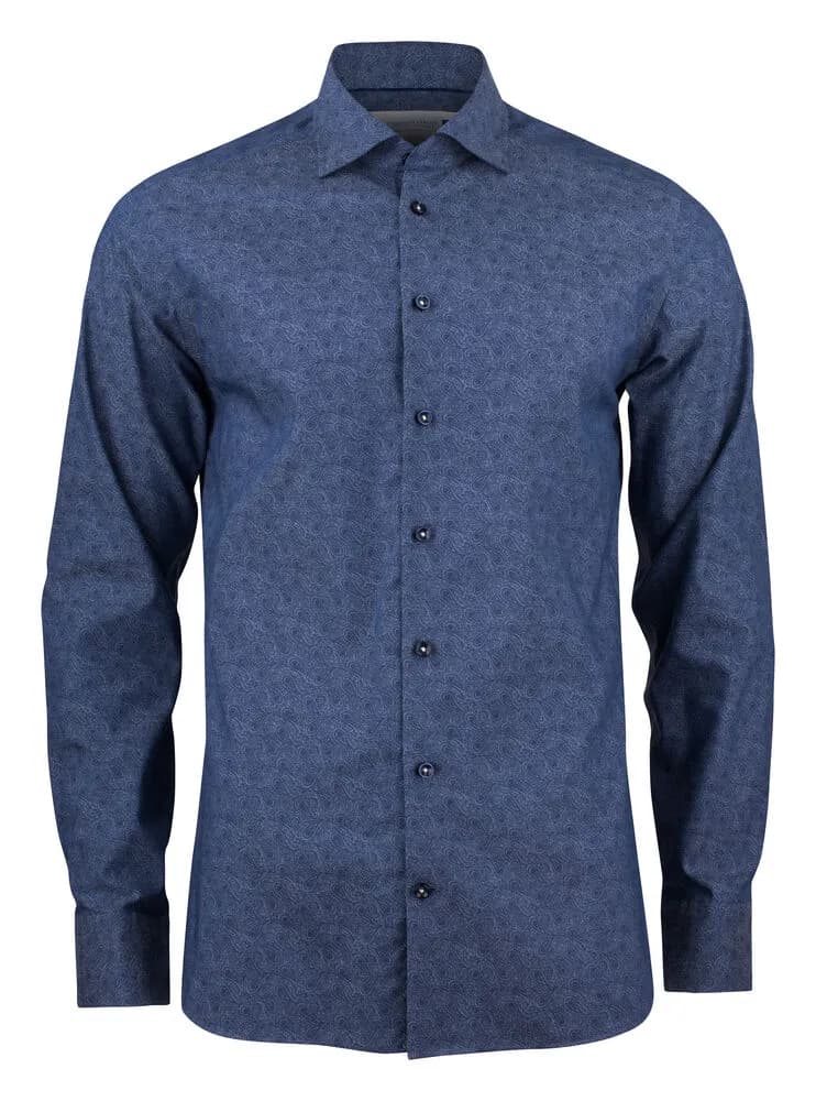 PB143 Twill  Hemd Slim Fit Herren - Indigo Paisley