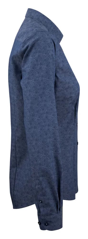 PB143 Twill  Damen Blusen - Indigo Paisley