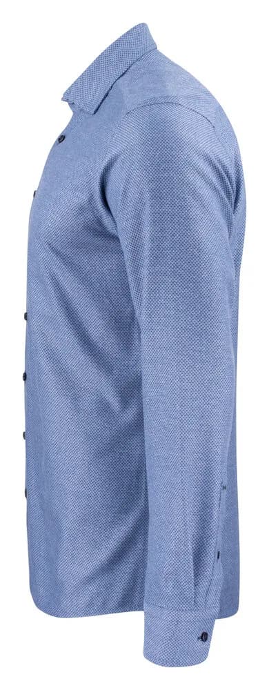 PB144 Brushed Jacquard Hemd Regular Fit Herren - Indigo