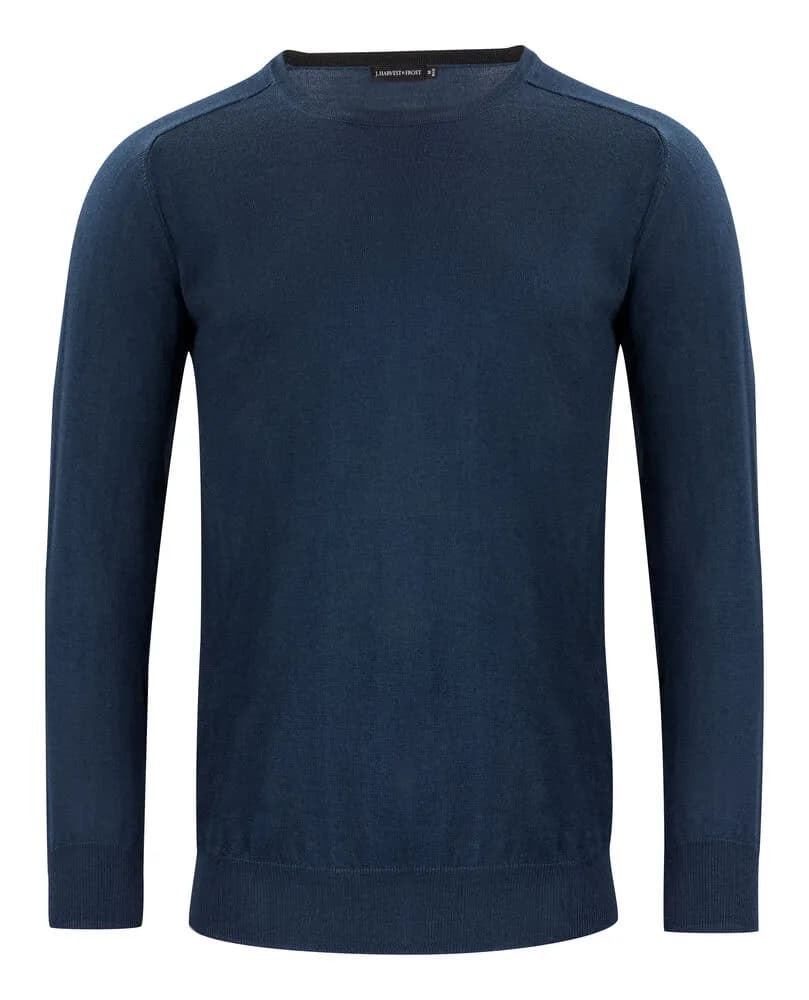 Merino U Strickpullover Herren - Marine