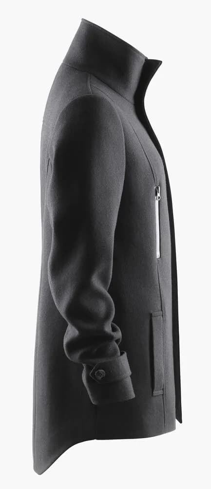 Hybrid Wool Coat Woman Jacke Damen - Schwarz