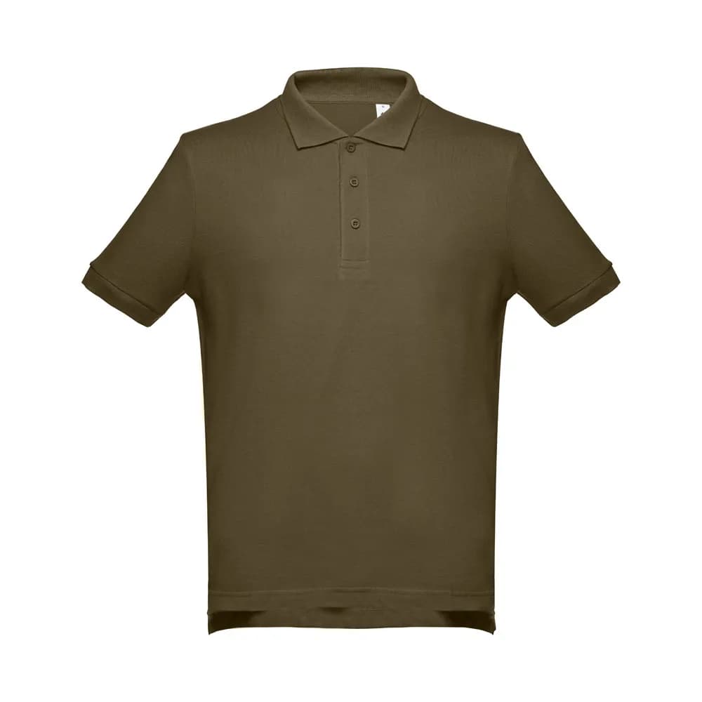 Kurzarm-Poloshirt aus Baumwolle für Herren - THC ADAM - Khaki