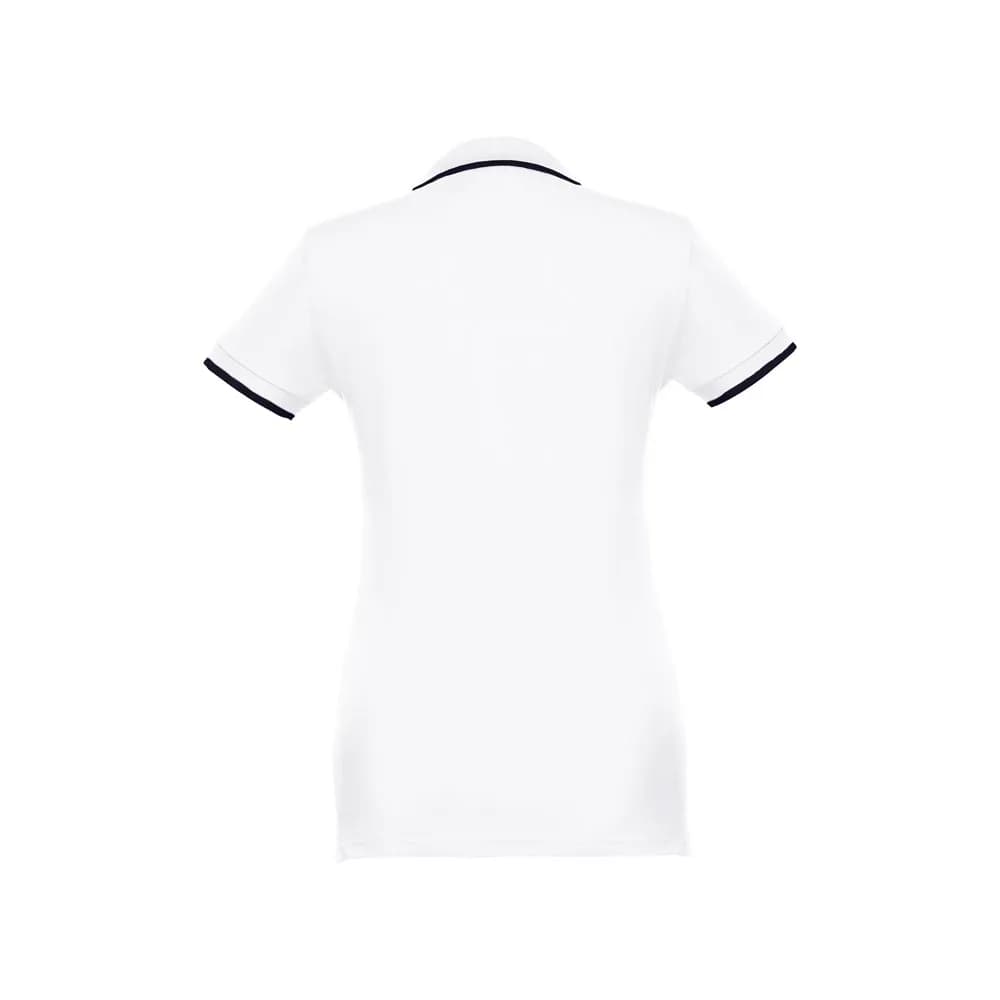 Zweifarbiges Baumwoll-Poloshirt für Damen - THC ROME WOMEN WH - Weiß