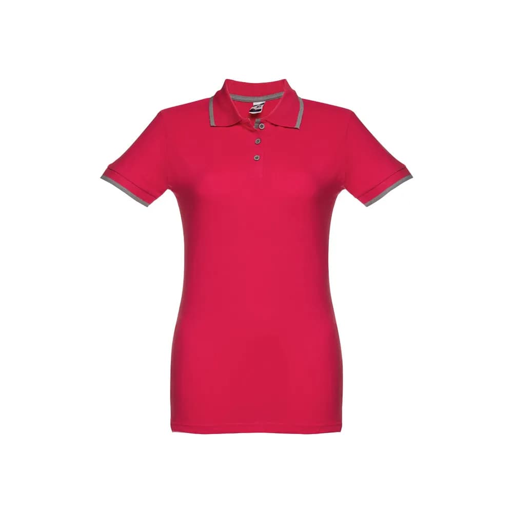 Slim fit Damen Poloshirt - THC ROME WOMEN - Rot