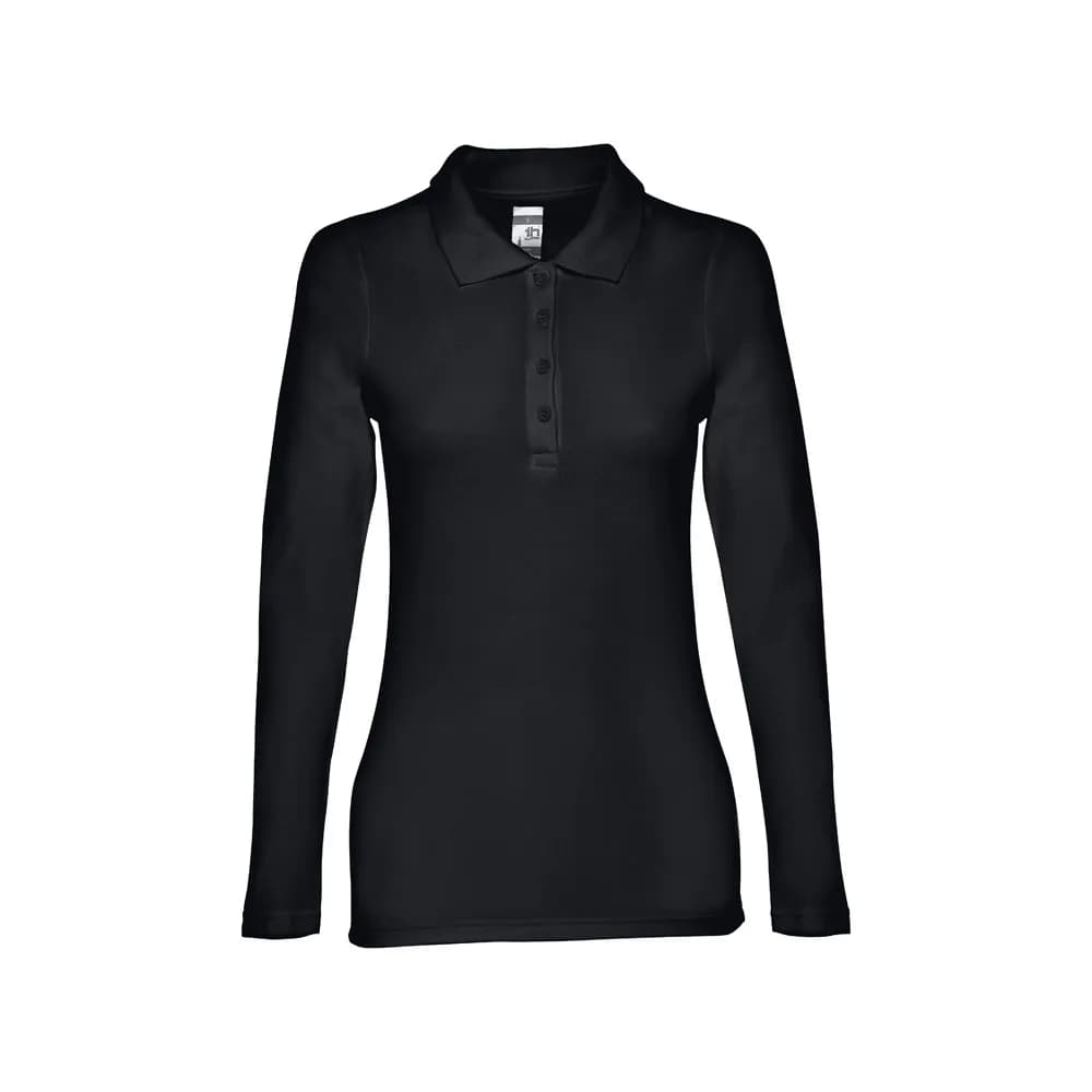 Damen Langarm-Poloshirt - THC BERN WOMEN - Schwarz