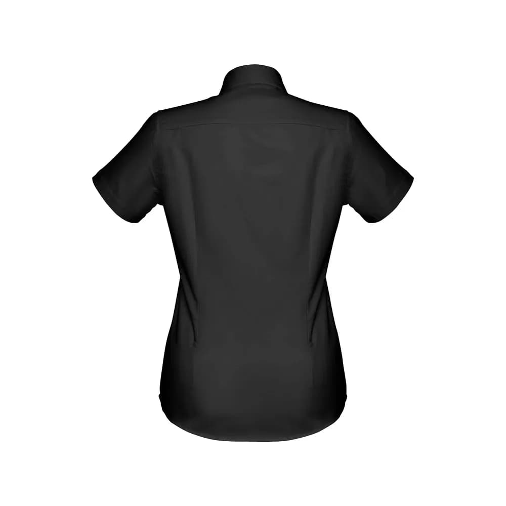 Kurzärmeliges Oxford-Hemd für Damen - THC LONDON WOMEN - Schwarz