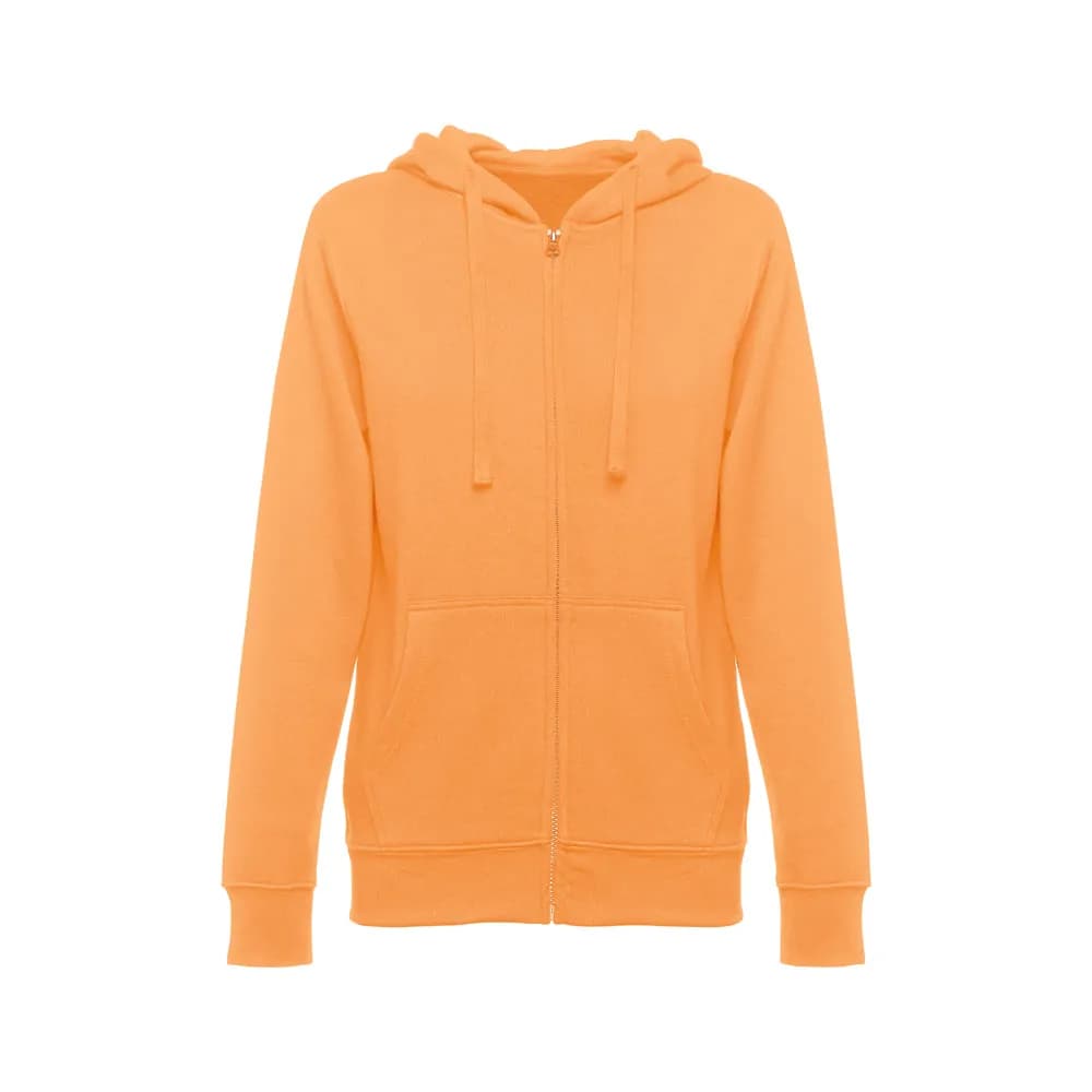 Sweatshirt für Frauen aus Baumwolle und Polyester - THC AMSTERDAM WOMEN - Korallenorange