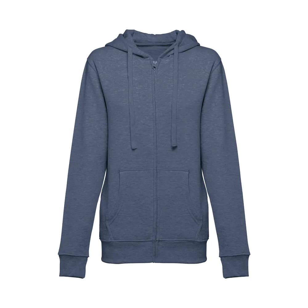 Sweatshirt für Frauen aus Baumwolle und Polyester - THC AMSTERDAM WOMEN - Blau melliert