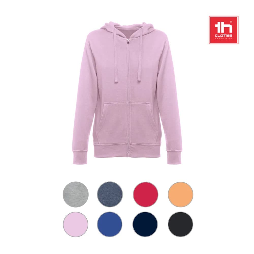 Sweatshirt für Frauen aus Baumwolle und Polyester - THC AMSTERDAM WOMEN - Schwarz